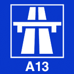 Panneau de l'autoroute A13