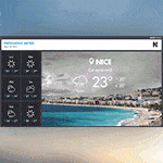 Écran affichant le flux météo de Nice