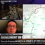 Infotrafic sur BFM TV à propos de l'éboulement sur la RN 90 en Savoie