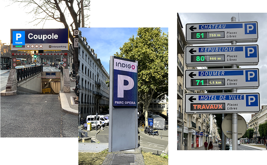 Panneau LED Parking