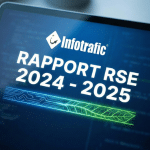 Couverture du rapport RSE 2024-2025 d'Infotrafic
