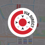 Logo ViaDirect sur un plan de quartier, projet Amstelveen
