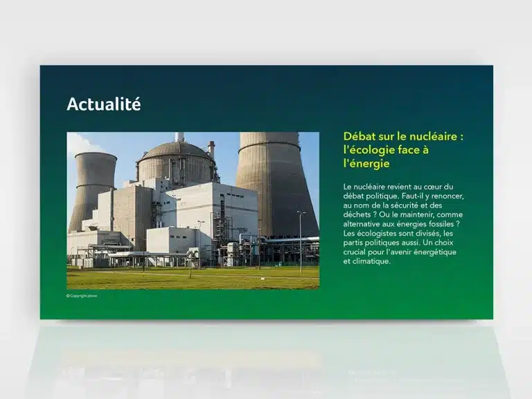 Flux Actualité sur écran d’affichage dynamique